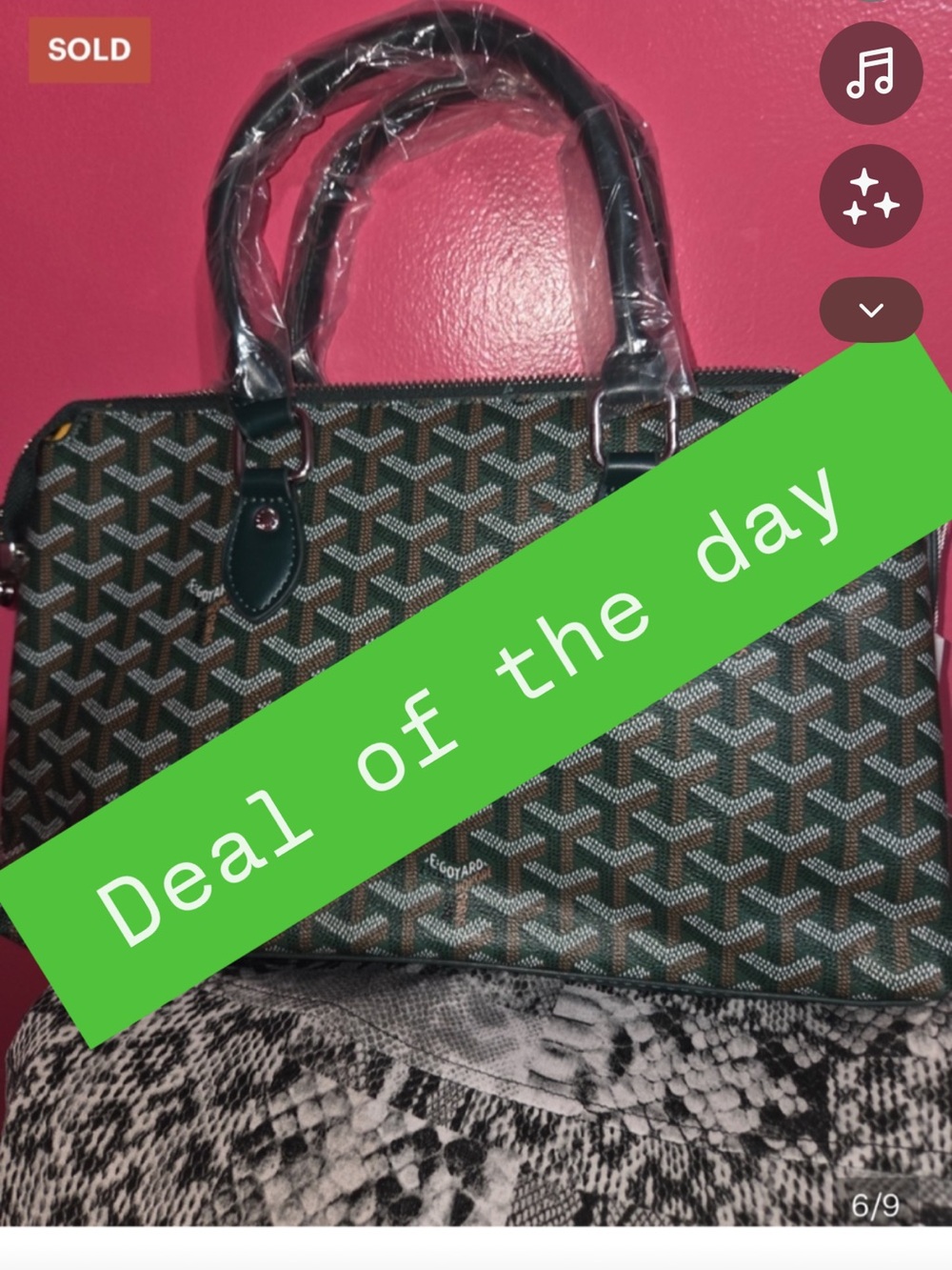 Yellow-Lined  Handbag with Adjustable Strap
